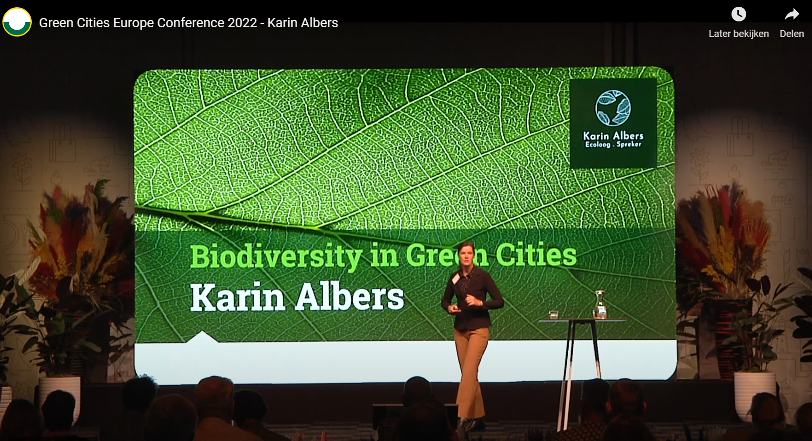 spreker biodiversiteit Green Cities Europe Conference
